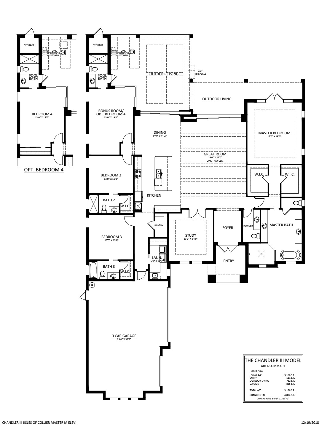 Chandler III / Floor plans / The Isles of Collier Preserve / STOCK ...