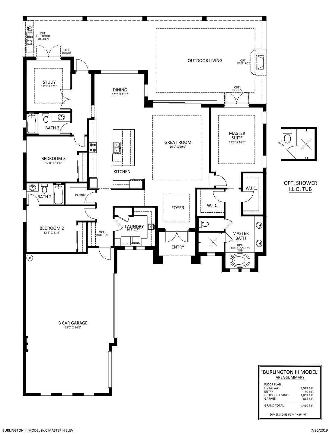 Burlington III / Floor plans / The Isles of Collier Preserve / STOCK ...